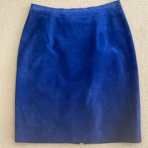Women’s Blue Suede Leather Style Skirt size S